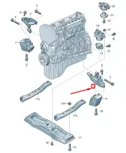 NEW VOLKSWAGEN CRAFTER 2F MK1 LEFT SIDE ENGINE MOUNT 076199307
