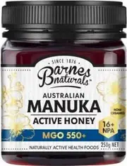 Barnes Naturals Australian Active Manuka Honey MGO 550+ 250g