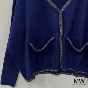 【MAGIQUE WARDROBE】羊毛開襟針織金蔥長袖短外套(3色)