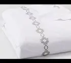 Sferra Argento F/Queen Duvet White/Grey Embroidery Egyptian Cotton New