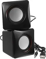 HONMEET 1Pair Mini USB Wired Speakers for Desktop Compact Audio System for Home Office Gaming Portable Design with Easy Connectivity and Durable Build