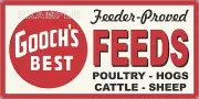 GOOCHS BEST FEEDS FEED STORE VINTAGE OLD FARM SIGN REMAKE ALUMINUM SIZE OPTIONS