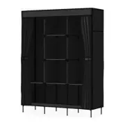 Artiss Large Portable Clothes Closet Wardrobe with Shelf Black