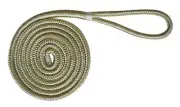 Nylon Mooring/Dock Line with Polyester Cover (White with Gold Fleck) 10mm x 10m