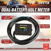 Projecta 12 Volt 24V Dual Battery Monitor Volt Meter Caravan Premium Quality