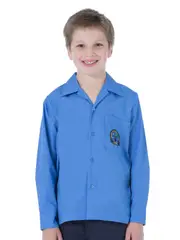LS School Blue Shirt With Emb