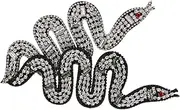 jojofuny 2Pcs Beaded Snake Applique Decorative Patch for Clothing Bags Shoes Hats and Scarves Handmade Crafting Accessory with Durable Material for Unique DIY Projects