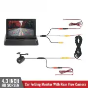 Car Rear View Camera Monitor Folding 4.3" TFT LCD HD Screen Reverse LED Backup
