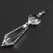 24 Pcs Chandelier Crystal Prisms Pendants Set 38 mm Clear Teardrop Icicle Chandelier Crystals Parts Replacement Crystals Transparent