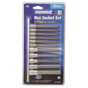 Kincrome K5223 - Hex Socket Set Long Series 11 Piece 1/4 & 3/8 Drive - Metric