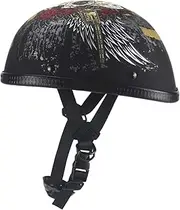 Motorcycle Helmet Skull Cap Half Helmet Cruiser Scooter Half Shell Helmet Retro Half Helmet for Off-Road Moped Suitable for Adult Men Women DOT/ECE Certified