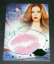 2017 Benchwarmer KAYLA COLLINS America the Beautiful KISS Green Auto/3 PLAYBOY