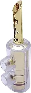 Gold Plated Speaker Plugs,Speaker Wire Connector Gold-Plated Banana Plugs - Home Theater Speaker Banana Plugs Good Conductivity for Audio