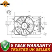 NRF Engine Cooling Fan Fits Ford Focus C-Max Grand 1.5 dCi 1.6 + Other Models