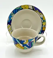 Dorothy Hafner Rosenthal SPIRIT WONDERLAND Tea Cup & Saucer, Vintage Post-modern