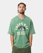 [MITCHELL & NESS] Mitchell & Ness Green Bay Packers Winners Oversized T-shirt Bucks Green - Size L L Bucks Green