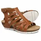 New Josef Seibel Hailey 17 Gladiator Leather Sandal in Camel Como Sz 42M