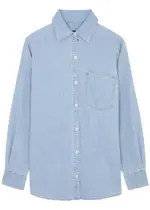 Veronica Beard Maya Chambray Shirt - Light Blue - S (UK8-10 / S) S (UK8-10 / S)