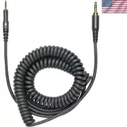 Replacement Coiled Cable for Audio-Technica M Series Headphones - Tangle Free