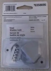 Gatehouse Vinyl Window Lock for Sliding Window White 0358695 New Pack of 2