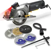 Mini Circular Saw, 4.5Amp Electric Circular Saw with 6 Saw Blades,3500Rpm,Max Cu