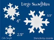 Stencil Snowflake Shapes Winter Christmas DIY Craft Signs Window Decor Art