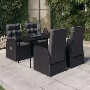 5 Piece Garden Dining Set with Cushions Outdoor Furniture Patio Table Chai 99493