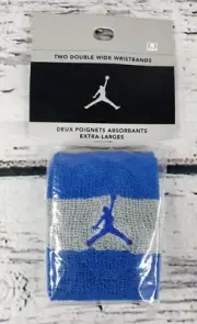 Vintage Nike Michael Jordan Jumpman Wristbands Blue & Gray - New