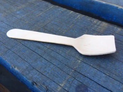 25 PCs Wooden Gelato Spoon Disposable Eco-Friendly Wood Cutlery Biodegradable