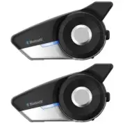 Sena 20S Evo Motorcycle Bluetooth System Helmet 8-Way Intercom Dual Kit