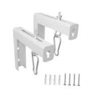 Universal Metal Projector Wall & Ceiling Mount Bracket (2-Pack) – 1 SET WHITE
