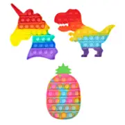 3 Packs Pop It Fidget Multicolor Sensory Toys for Kids