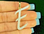 3.2 ct Round D/VVS Moissanite Personalise Initial E Men's Pendant 925 Silver