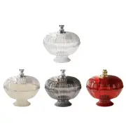 Fruit Basket Pedestal Bowl with Bear Miniature Lid Storage Tray 24x25cm