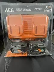 AEG 18V 5.0Ah Twin FORCE Battery And Charger Pack