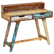 Solid Wood Desk With Drawers Vintage Style PC Computer Workstation Writing Table