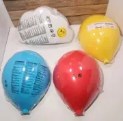 Ikea Dromminge Balloon & Cloud Child Wall Lamps Lights Red Yellow Blue Set Of 4