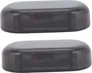 MUCKLILY 2Pcs Solar Powered Car Alarm Light USB Rechargeable Warning Lamp LED Security Light for Vehicle Safety Black