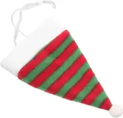 TOGEVAL Adorable Christmas Pet Hat Soft and Striped Decoration for Cats and Dogs for Holidays Parties Cosplay and Festive Photo Shoots