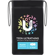 U by Kotex Teen Ultrathins Pads Regular 14 Pack