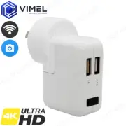 Spy Camera 4K Wall Power Adapter Wireless Charger Small mini WIFI Hidden