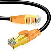 OUGCYG Cat8 Ethernet Cable CAT8 0.5m-2Pack 40Gbps 2000Mhz Gigabit RJ45 High Speed Patch Cord with Gold Plated Connector for Switch, Router, Modem, Patch Panel, PC.(0.5m-2Pack)