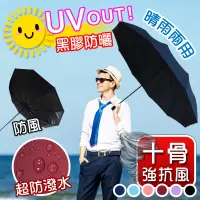 在飛比找松果購物優惠-防曬抗UV十骨防風自動開收傘 (2.2折)