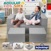 Modular Kids Sofa Set Convertible Play Couch Lounge Chair Ball Pit Toddler Bed