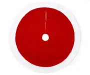 Red Plush Tree Skirt, (48")