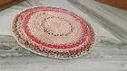 70cm Indian Jute&Cotton rug, KitchenDining Area Rug, Door Mate Indoor/Outdoor