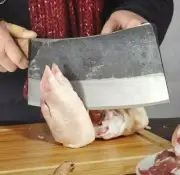 Cleaver Knife Handmade Forged Steel Wood Handle Butcher Slicing Bone Chopper Cut