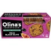 Olina's Bakehouse Artisan Cracker Biscuits Fig & Black Olive 100g