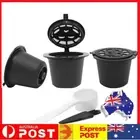 3pcs Refillable Reuse Coffee Capsule Filters for Nespresso Machine (Black)