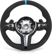 Wide Paddle Leather M Sport Steering Wheel Compatible With BMW F06 F10 F20 F21 F22 F30 F31 F32 F34 F36 F80 F82 F87 F90 M3 M5(Lavender)